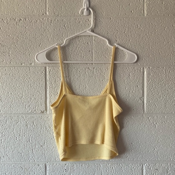 Pacsun Basics Waffle Knit Surplice Crop Tank M - Picture 5 of 7